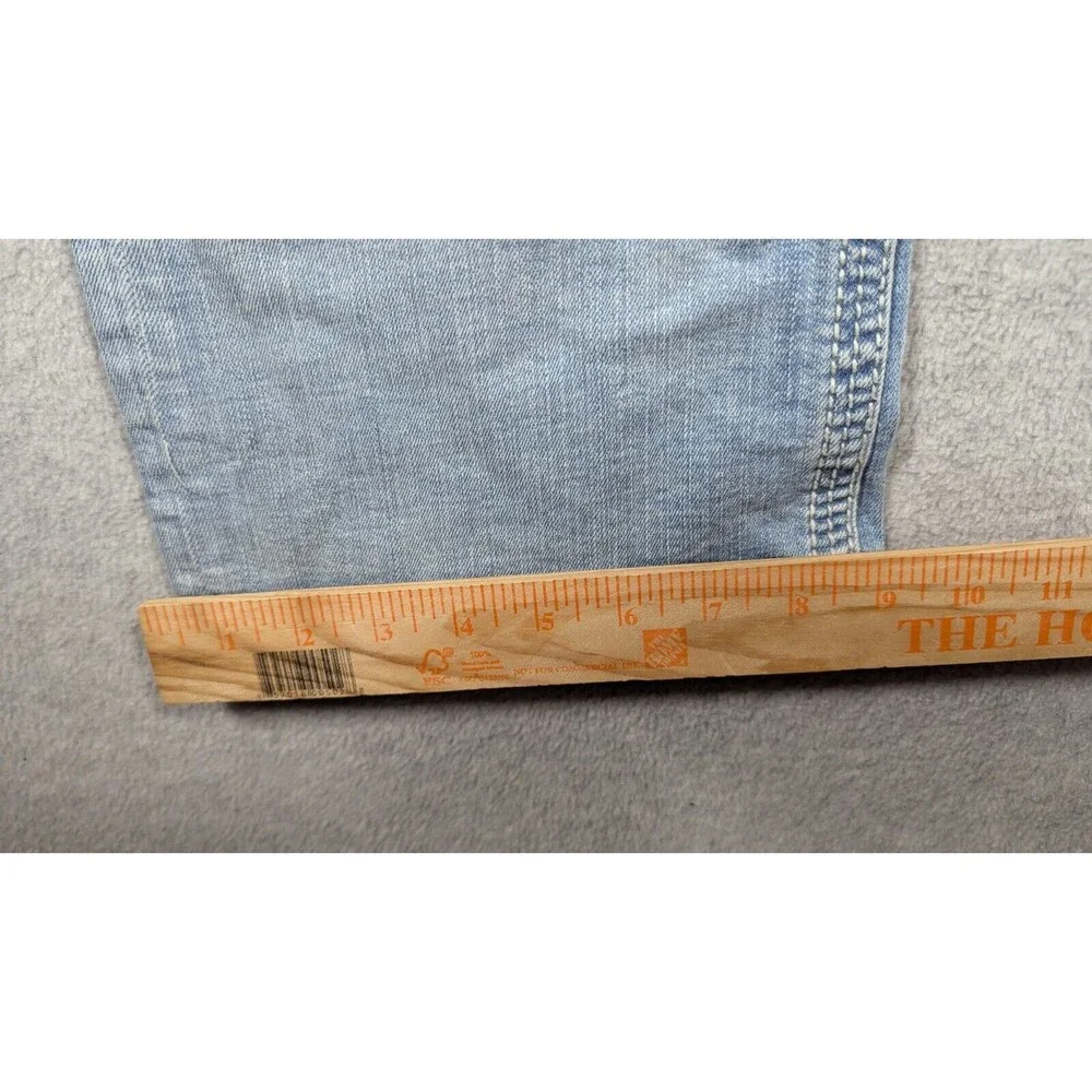BKE Men‎ Jeans 36x29 Tyler Straight Whiskering Light Wash Cotton Zip Fly